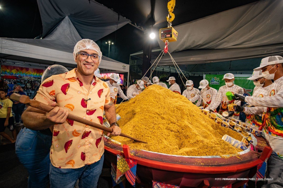 Maior Paçoca do Mundo do BV Junina 2025 - SEMUC1