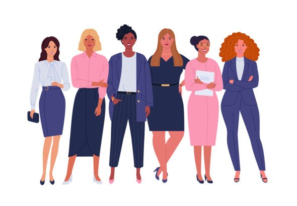 Business ladies team.