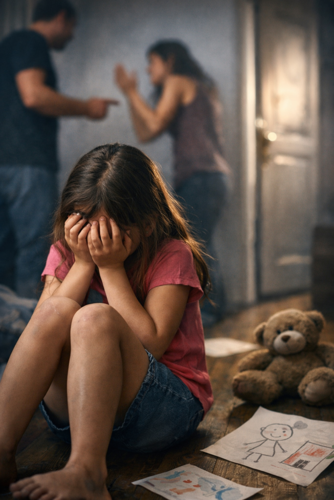 Criança em meio ao conflito familiar