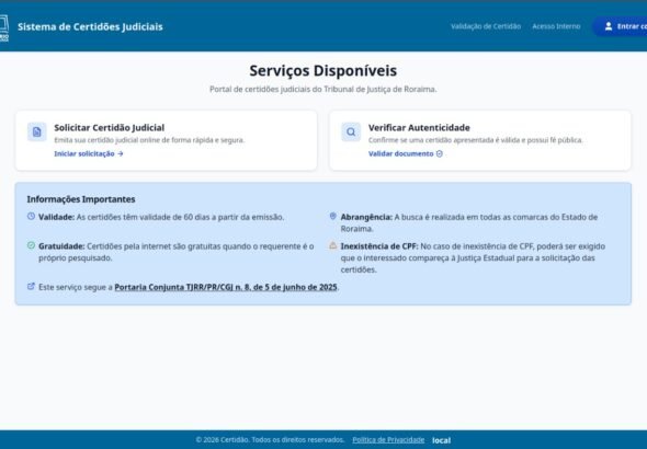 Certidões TJRR
