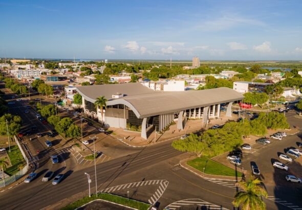 Vista aérea do Palácio Antonio Augusto Martins, sede do Poder Legislativo roraimense - Arquivo SupCom ALERR